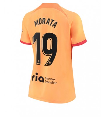Atletico Madrid Alvaro Morata #19 Tredjedrakt Kvinner 2022-23 Kortermet